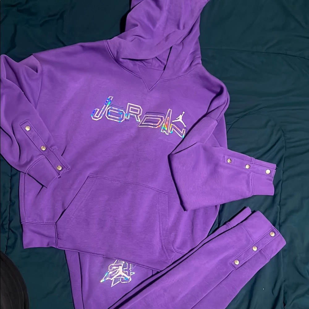 Jordan Purple Hoodie and Joggers Set